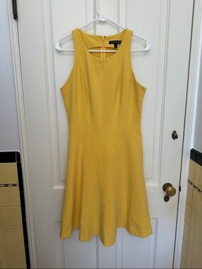 Banana Republic Golden Yellow Sleeveless A-Line Dress Size 6